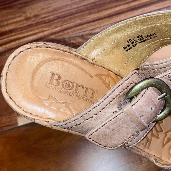 Born Hand Crafted Footwear Tan Wedges - Picture 3 of 4
